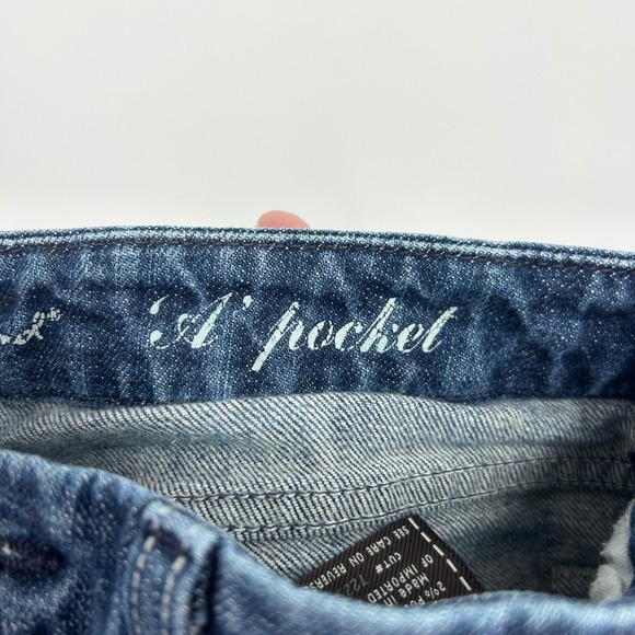7 For All Mankind A Pocket Bootcut‎ Jeans Womens Size 27 Dark Wash Denim - Picture 9 of 10